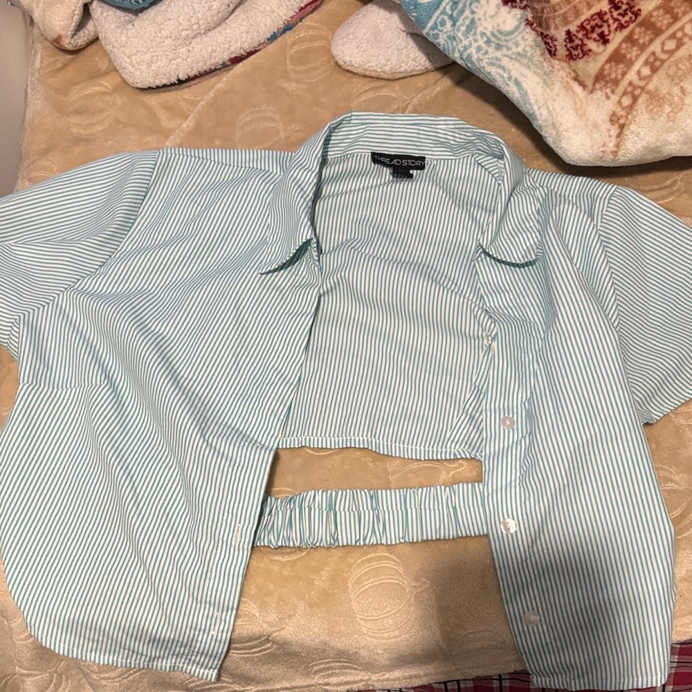 Women's Striped Button Down Shirt